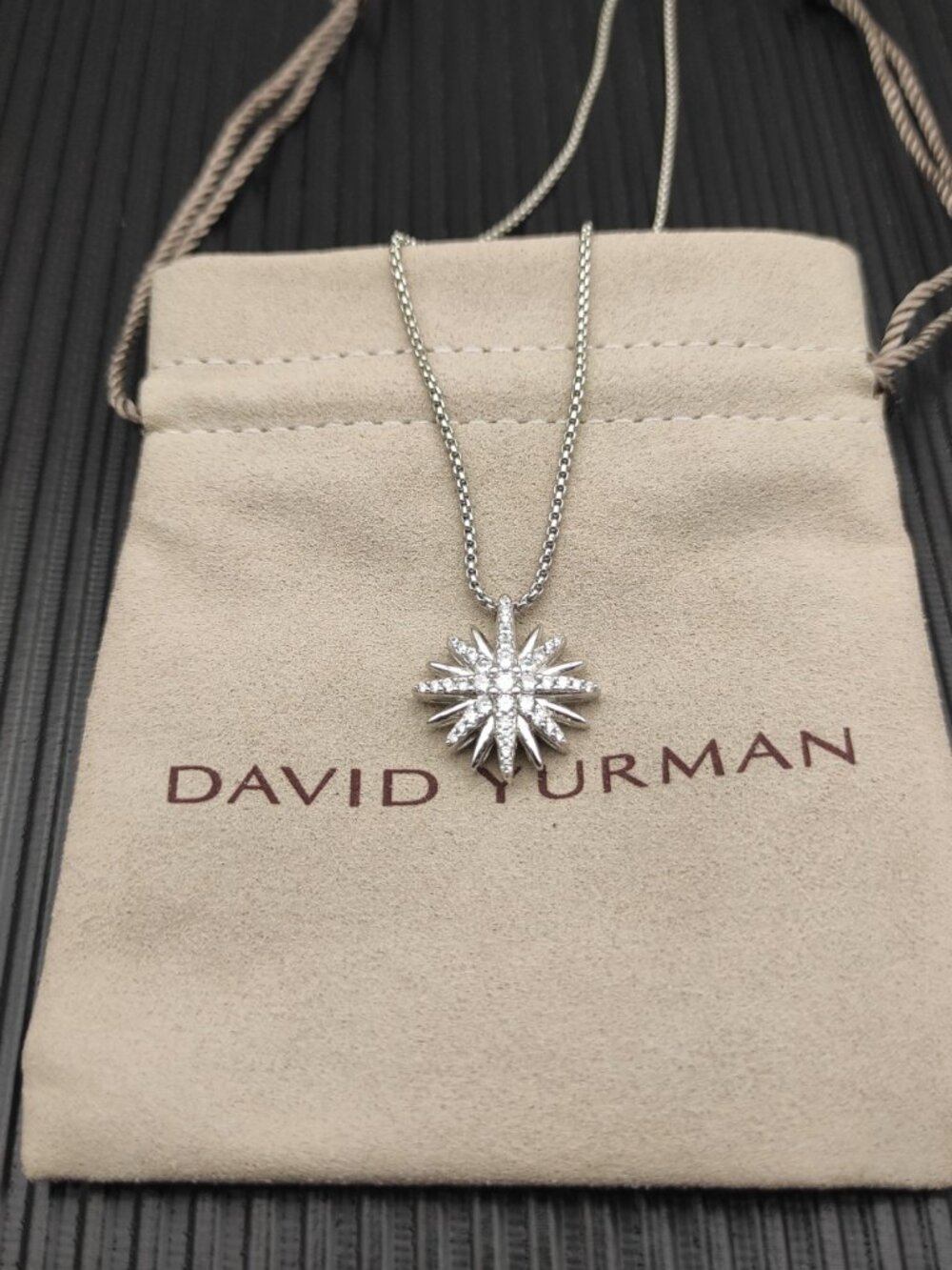 David Yurman 19mm silver sunflower necklace